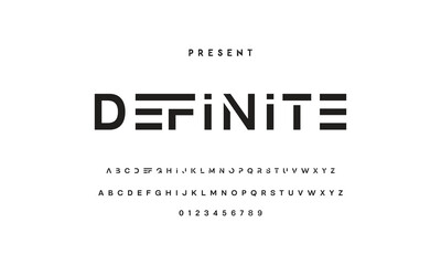 Future font creative modern alphabet fonts. Typography bold regular. vector illustrator