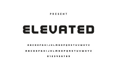 Future font creative modern alphabet fonts. Typography bold regular. vector illustrator