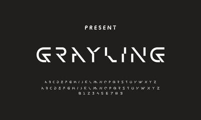 Obraz premium Future font creative modern alphabet fonts. Typography bold regular. vector illustrator