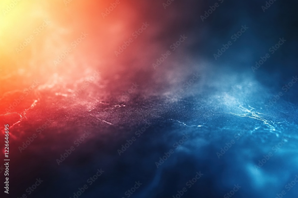 Aufkleber abstract gradient background with flowing colors of orange red and blue with a textured surface