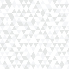 Obraz premium White triangular mosaic abstract seamless pattern. vector gray triangular mosaic pattern. geometric polygonal background. abstract retro pattern of geometric shapes