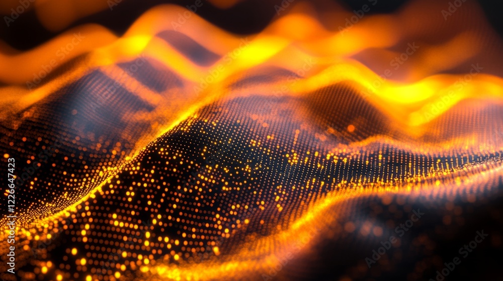 Poster high-resolution close-up of a digital financial graph with candlestick patterns, emphasizing the vol