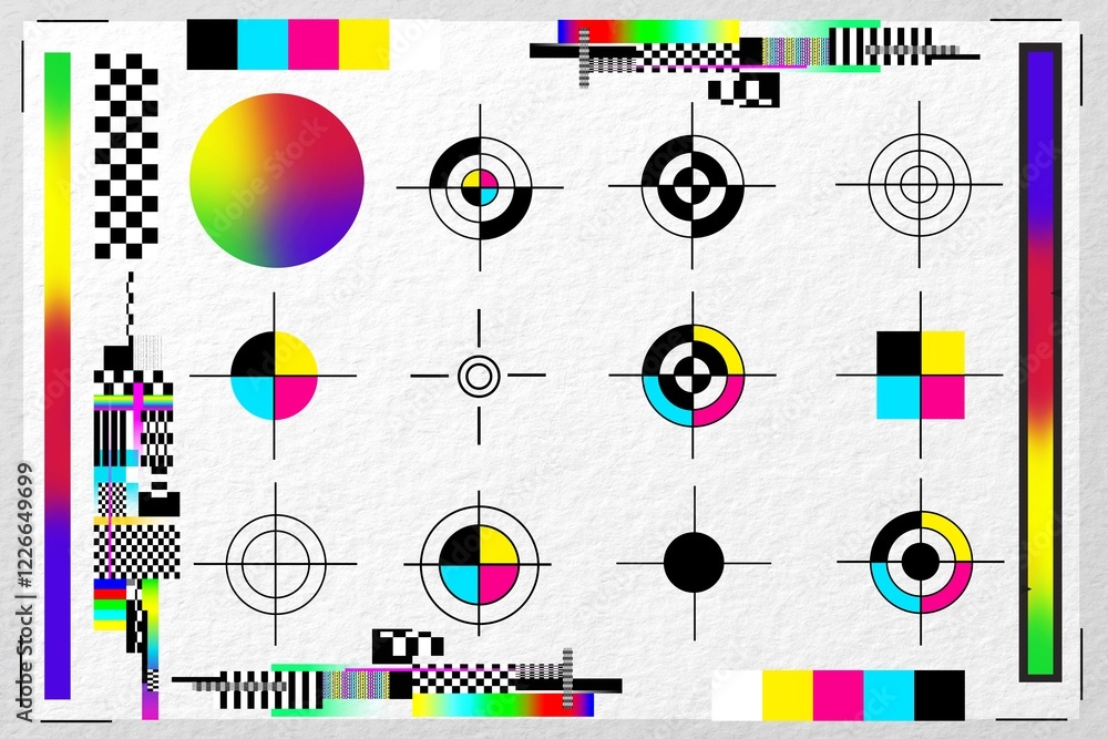 Poster cmyk calibration element set