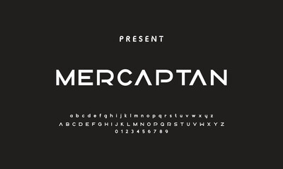Luxury modern clean font, abstract geometric letter set typeface