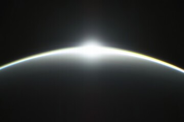 Glowing Horizon Over Earth with Radiant Sunlight and Serenity