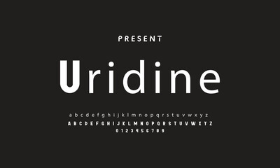 Luxury modern clean font, abstract geometric letter set typeface