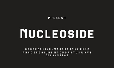 Luxury modern clean font, abstract geometric letter set typeface