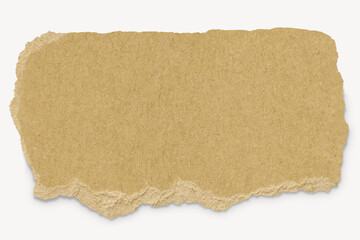 Cardboard ripped paper png cut out rectangular strip collage element