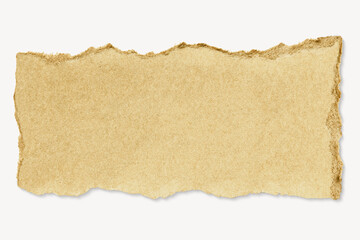 Cardboard torn paper png cut out rectangular strip collage element