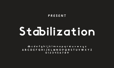 Luxury modern clean font, abstract geometric letter set typeface