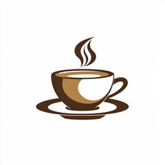 Design of coffee icon logo illustration isolated on white background