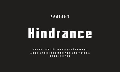 Luxury modern clean font, abstract geometric letter set typeface