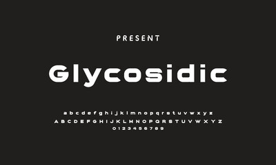 Luxury modern clean font, abstract geometric letter set typeface