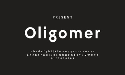Luxury modern clean font, abstract geometric letter set typeface