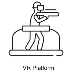 VR Platform Icon. Vector Icon Design