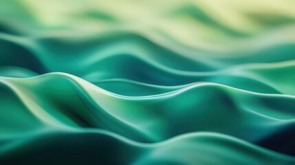 Obraz premium Blurred gradient with flowing green and blue waves, offering a futuristic backdrop for ads.