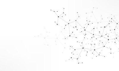 Molecular structure and genetic engineering, molecules DNA, neural network, scientific research. Abstract background for innovation technology, science, healthcare, and medicine