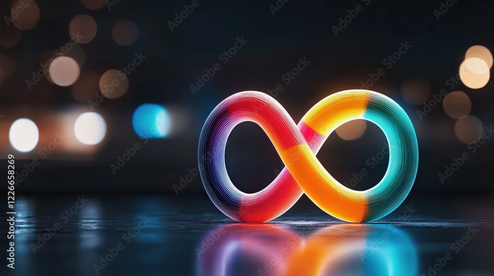 Poster a symbolic glowing unity symbol indicating in pride concept