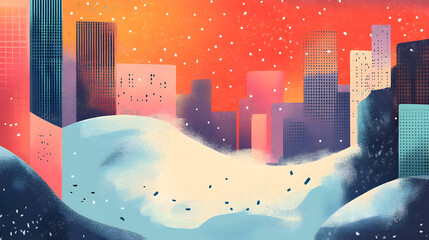 Modern 2D Minimalist Illustration Background with Crisp Edges and Neutral Shades: Perfect for Corporate Identity Designs, Print Media, and Online Platforms Aiming for a Refined and Understated Look