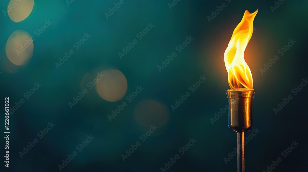 Poster a symbolic glowing unity torch indicating in pride concept