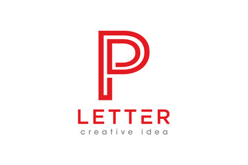 Creative P Letter Concept Logo Design Template