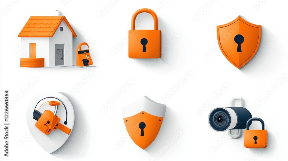 Leinwandbilder enhancing home security exploring six essential elements of alarm systems and padlocks in residentia