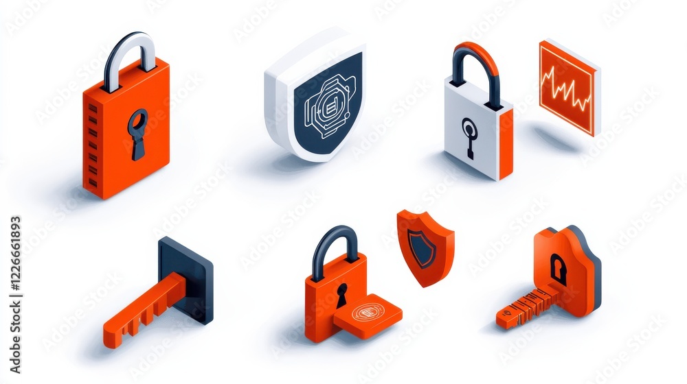 Fototapete Implementing six essential network security elements firewalls vpns and standards in a digital environment