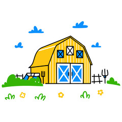 a farm barn illustration