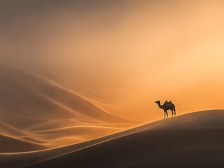 camel in the desert
