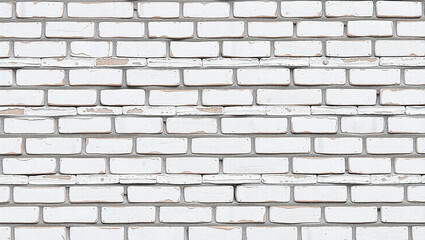 Obraz premium Exposed brick walls with peeling white paint give an elegant vintage look.