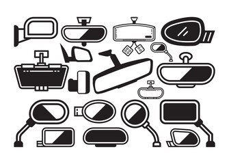 Car Mirror vector, Car Mirror clipart, Car Mirror silhouette