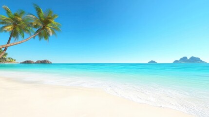 Fototapeta premium Tranquil Tropical Beach Scene