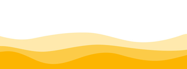 Abstract yellow waves background vector simple graphic illustration, minimal fun cartoon wavy fluid flow motion curve shape pattern backdrop, ripple warm zigzag energy modern design clip art

