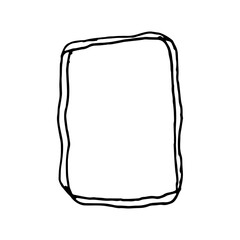 cute rectangle frame hand drawn