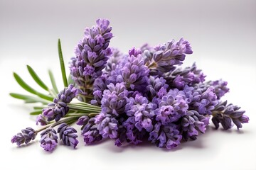 Lavender cluster isolated on a clear background cutout