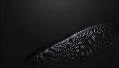 Dark gradient background with a dotted texture. The background features a smooth transition from black to gray, creating a modern, sleek look. Gradient patterned background vector. Black background.