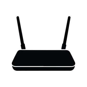 recommend clip art: Wi-Fi router silhouette icon, router icon vector illustration