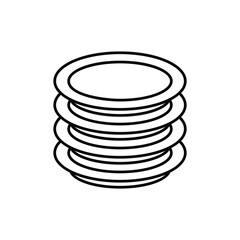 Dinner plates icon design
