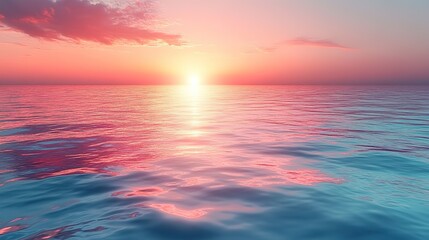 Obraz premium a calm water surface with ripples and a soft pastel gradient backdrop, perfect for spa, beauty, eco-friendly ads, and health-related banners, offering empty space for text.