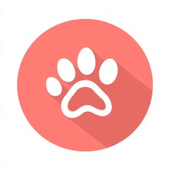Obraz premium paw print button