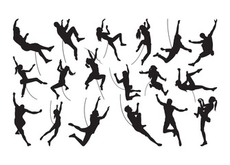 Climbing vector, Climbing clipart, Climbing silhouette