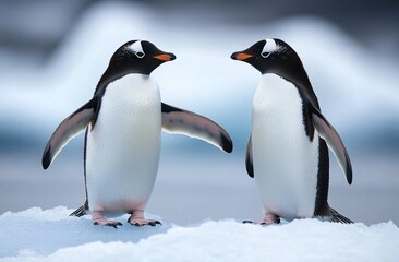 Fototapeta premium two penguins in antarctica