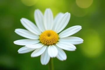 Obraz premium Delicate petals of white and yellow chamomile unfolding, white, wildflowers, blossoming