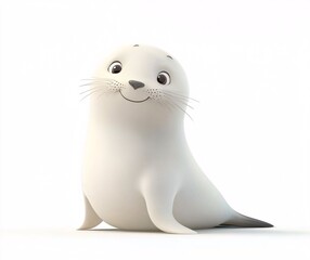 Fototapeta premium sea lion on a white background