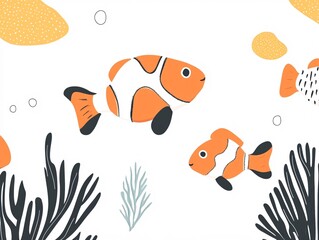 Fototapeta premium seamless pattern with fishes