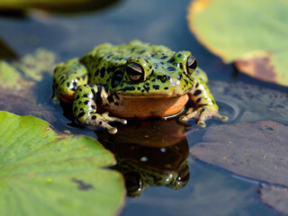 Obraz premium toad in the pond