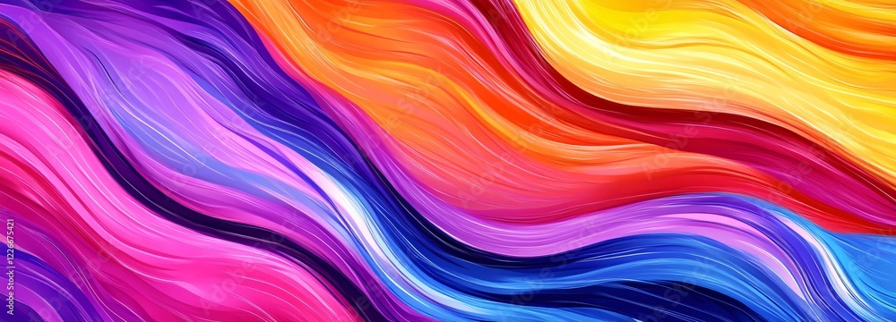 Poster abstract colorful background with waves