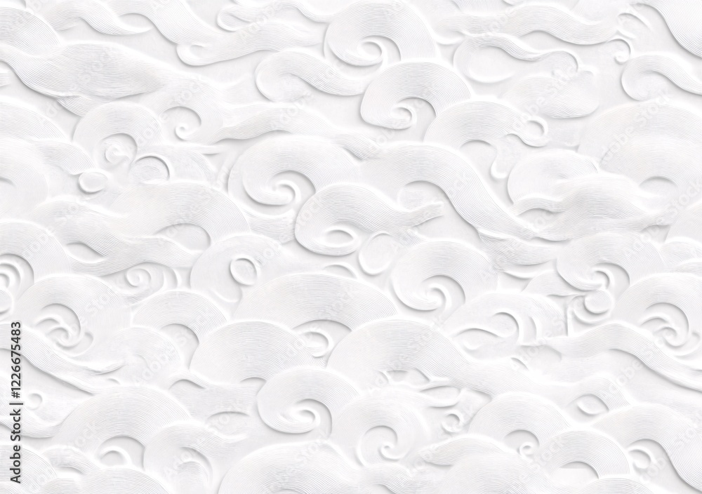 Poster abstract seamless pattern with waves