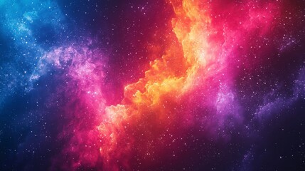 Obraz premium Vibrant Cosmic Nebula with Stars in Deep Space Background
