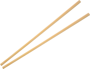 wooden chopsticks isolated on white background